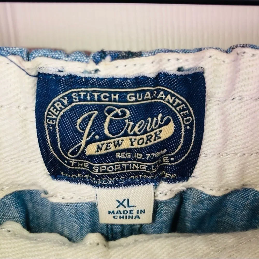 J. Crew printed cotton shorts chambray size xl